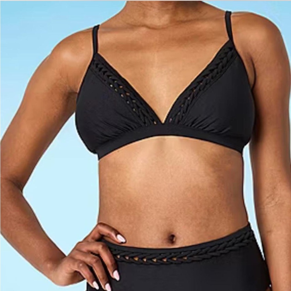 BUNDLE DEAL! Mynah Stylish Black Braided Bikini Top & Bottom